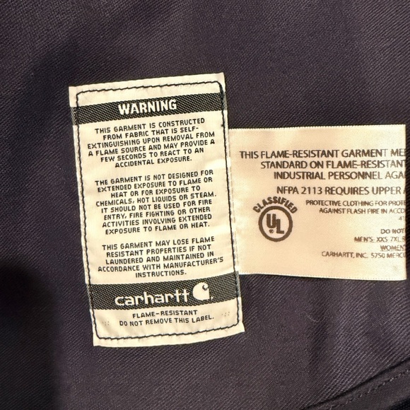 Carhartt Men's Dark navy Casual Button Down Shirt - Picture 4 of 10